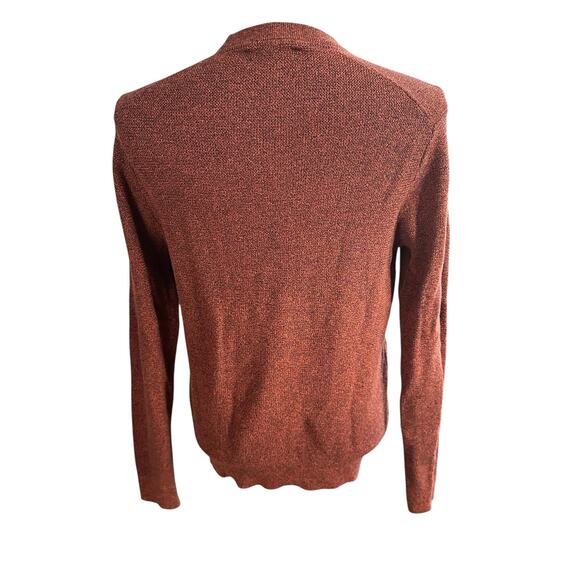 Michael Kors Men's Crew Neck Sweater Rust Black Orange Medium - Picture 4 of 4